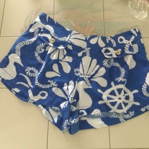 Tropical Nautical Beach seahorse Lilly Pulitzer L